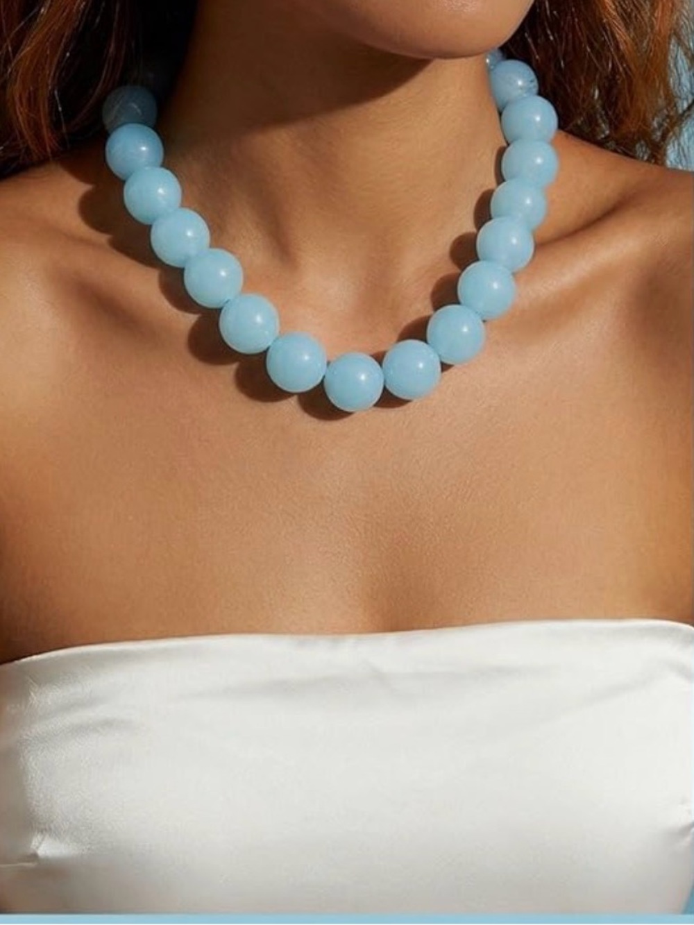 NEW Colorful Chunky Beaded Necklace for Women Acrylic Bead Choker Necklace